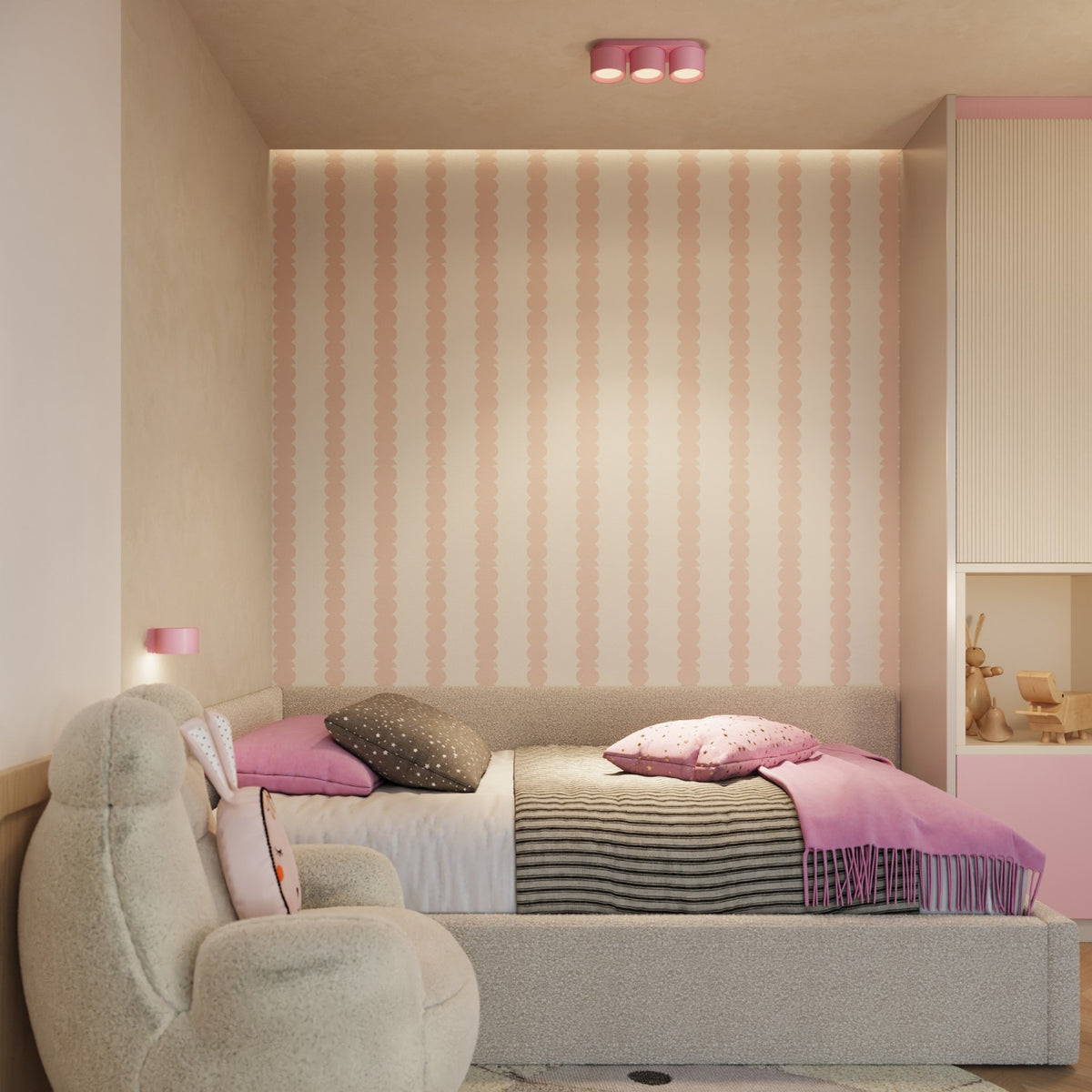 Ceiling lamp MODO 3 pink Gx53