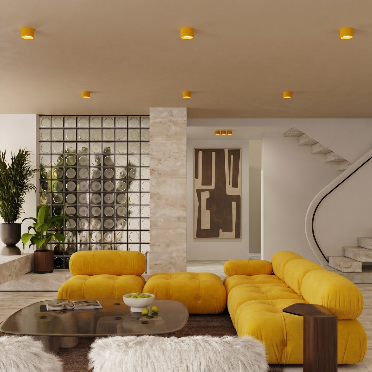 Ceiling lamp MODO 1 yellow Gx53