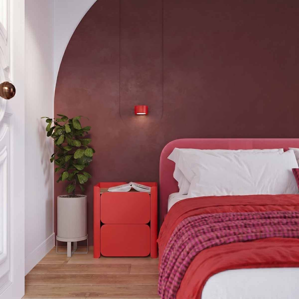 Wall lamp MODO 1 red Gx53