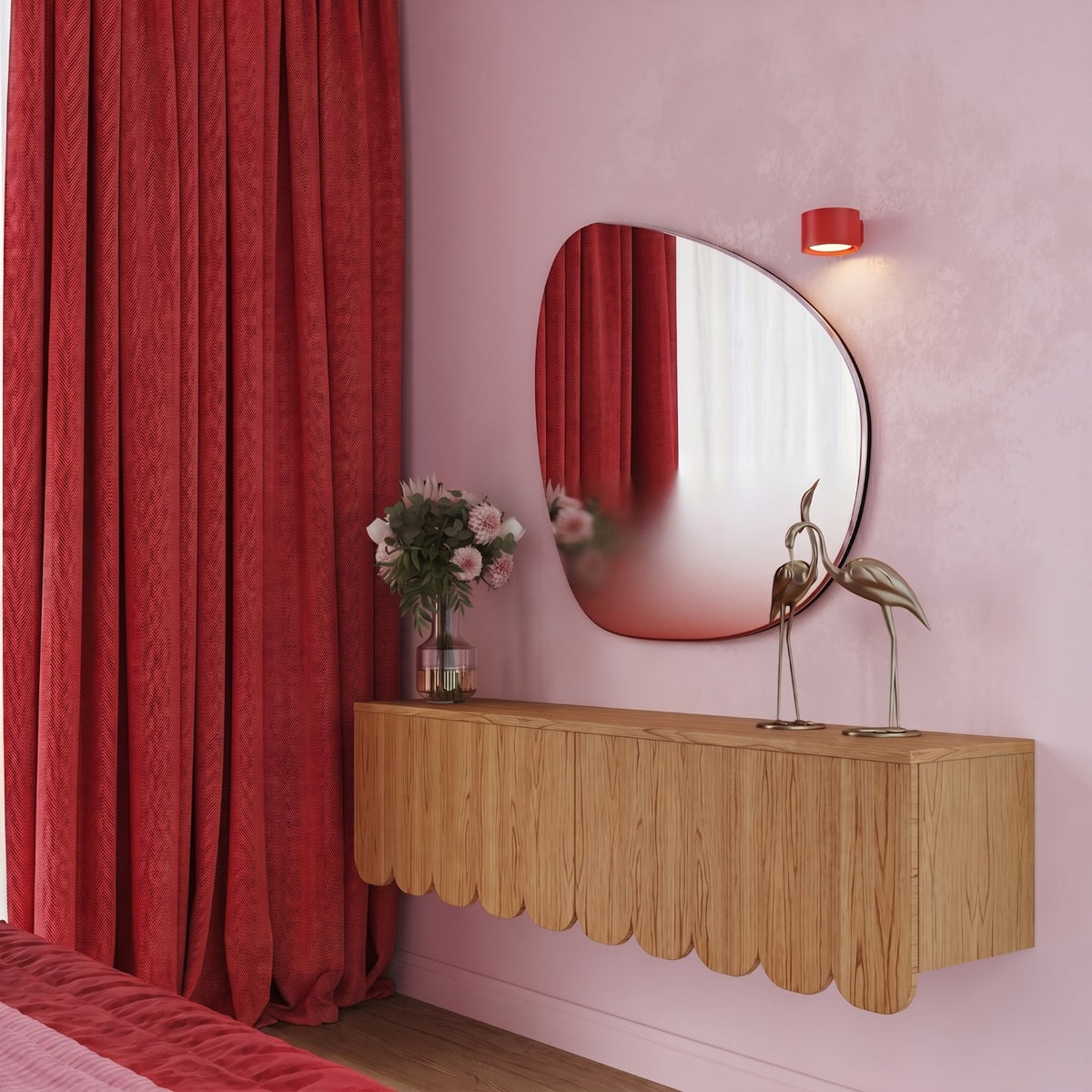 Wall lamp MODO 1 red Gx53