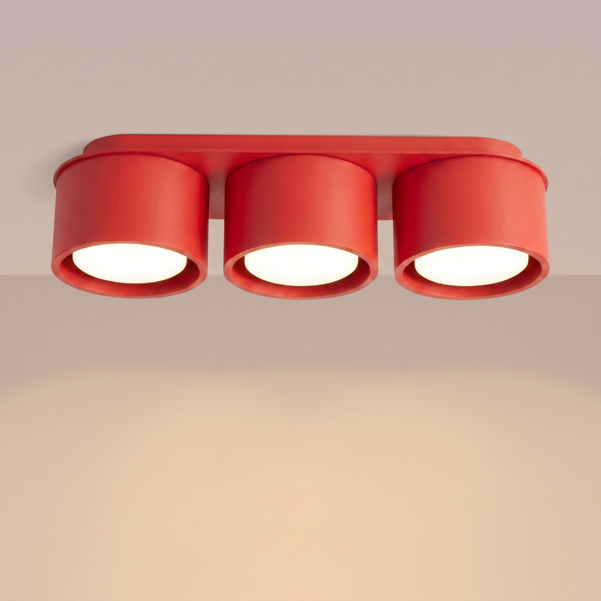 Ceiling lamp MODO 3 red Gx53