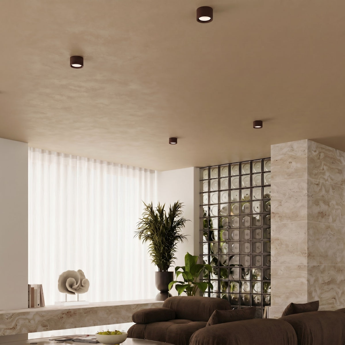 Ceiling lamp MODO 1 brown Gx53
