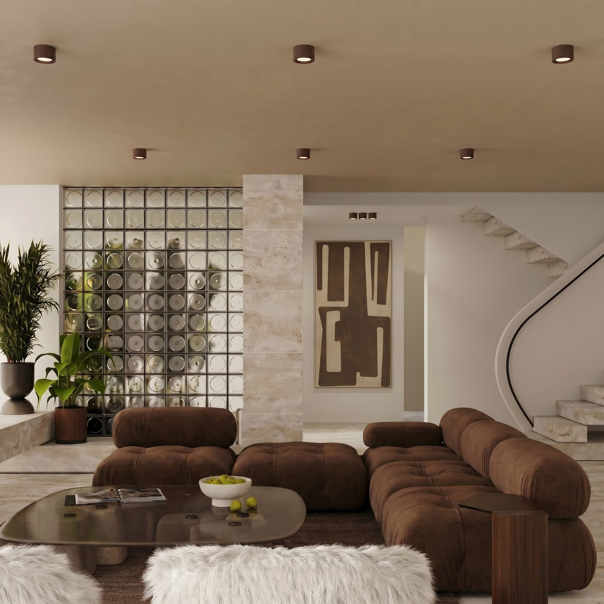 Ceiling lamp MODO 2 brown Gx53