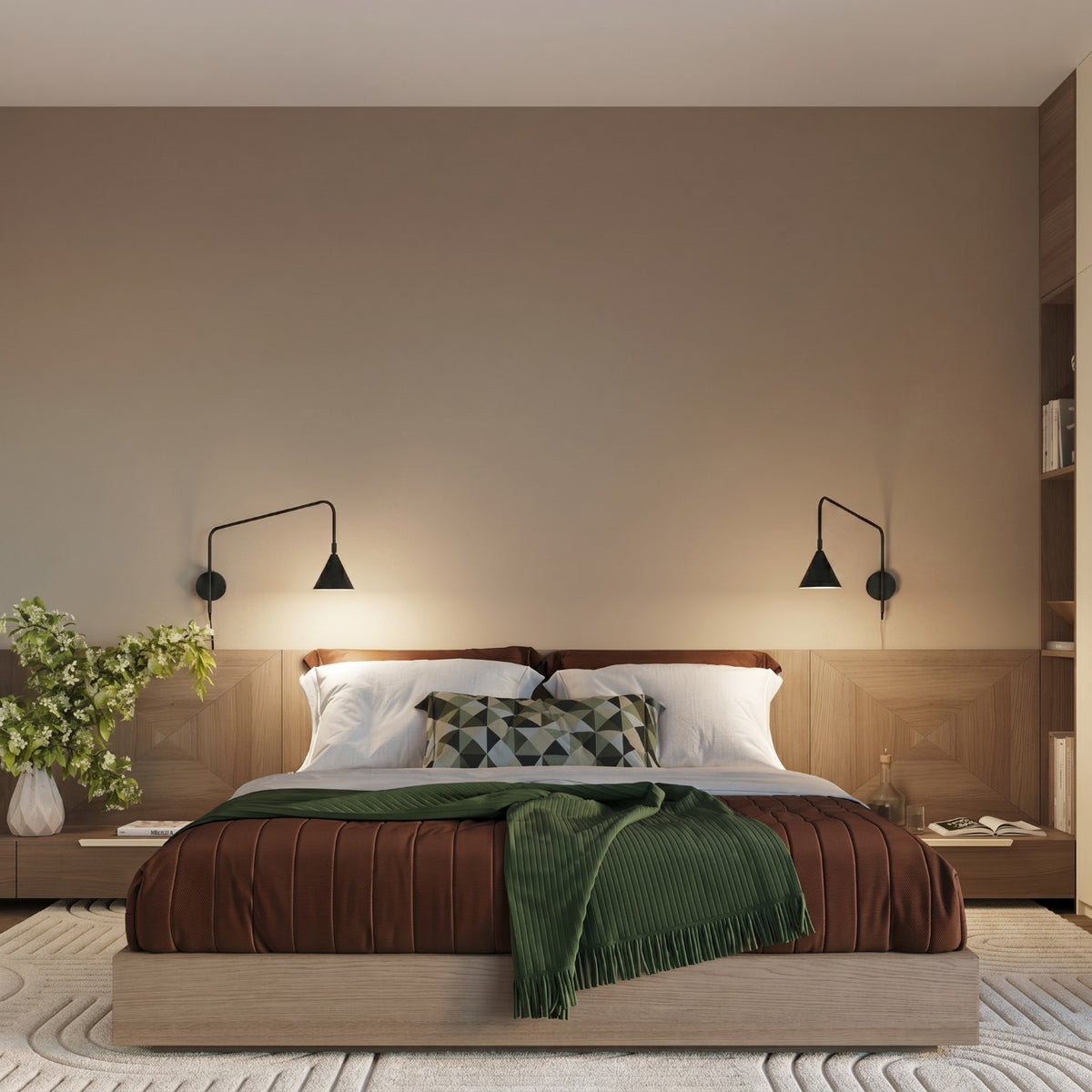 Wall lamp NOX 1 black with a switch