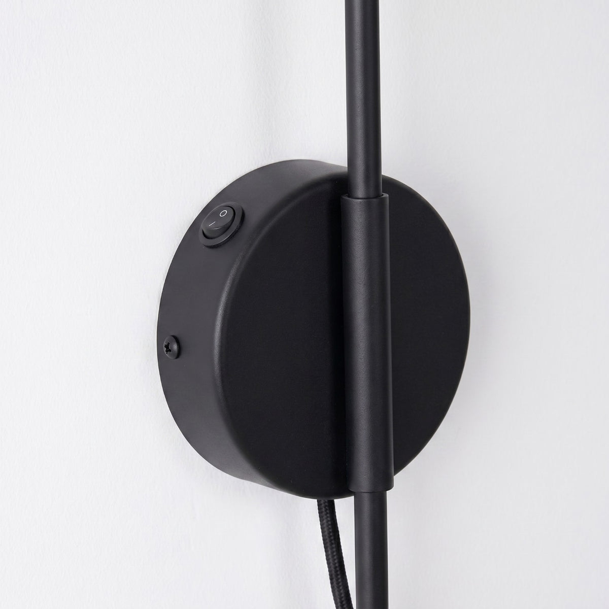 Wall lamp NOX 1 black with a switch