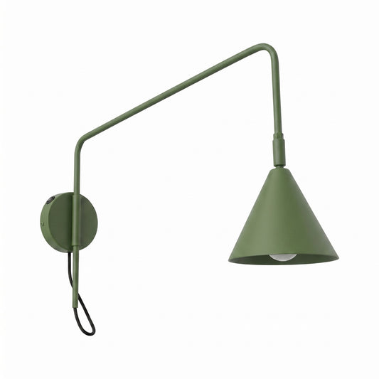 Wall lamp NOX 1 olive green with a switch