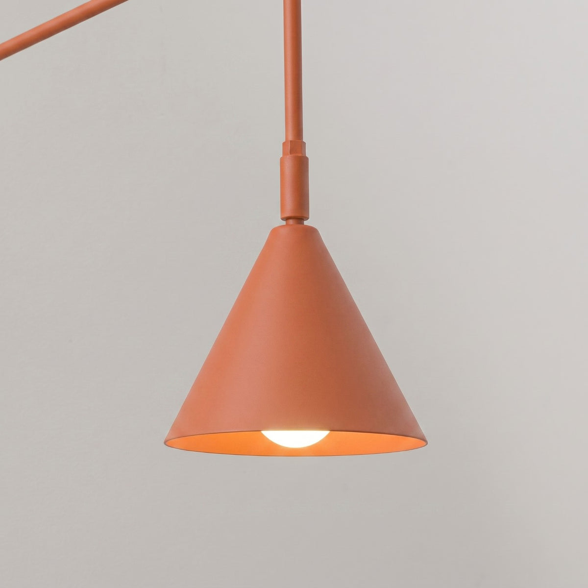 Wall lamp NOX 1 red ochre with a switch