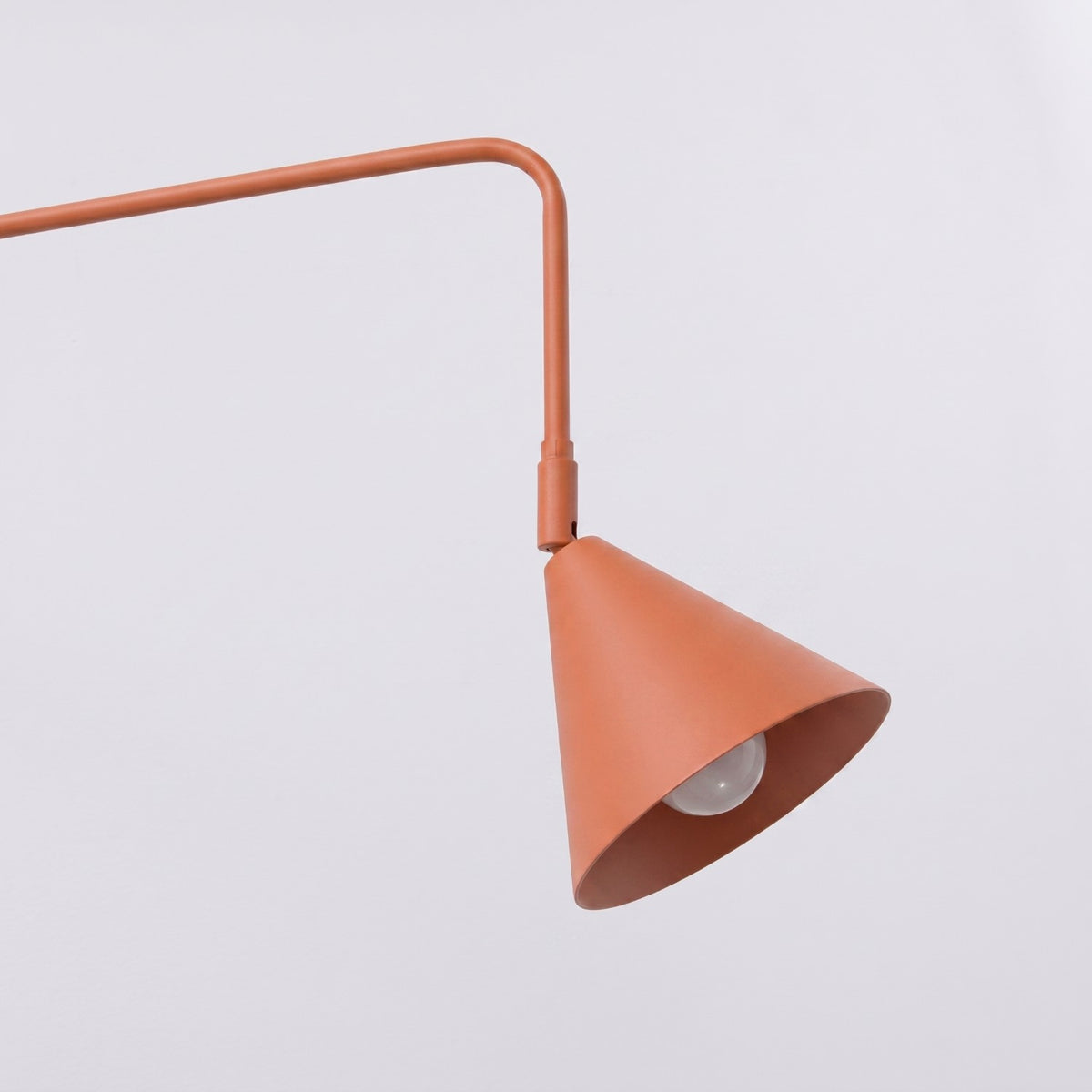 Wall lamp NOX 1 red ochre with a switch