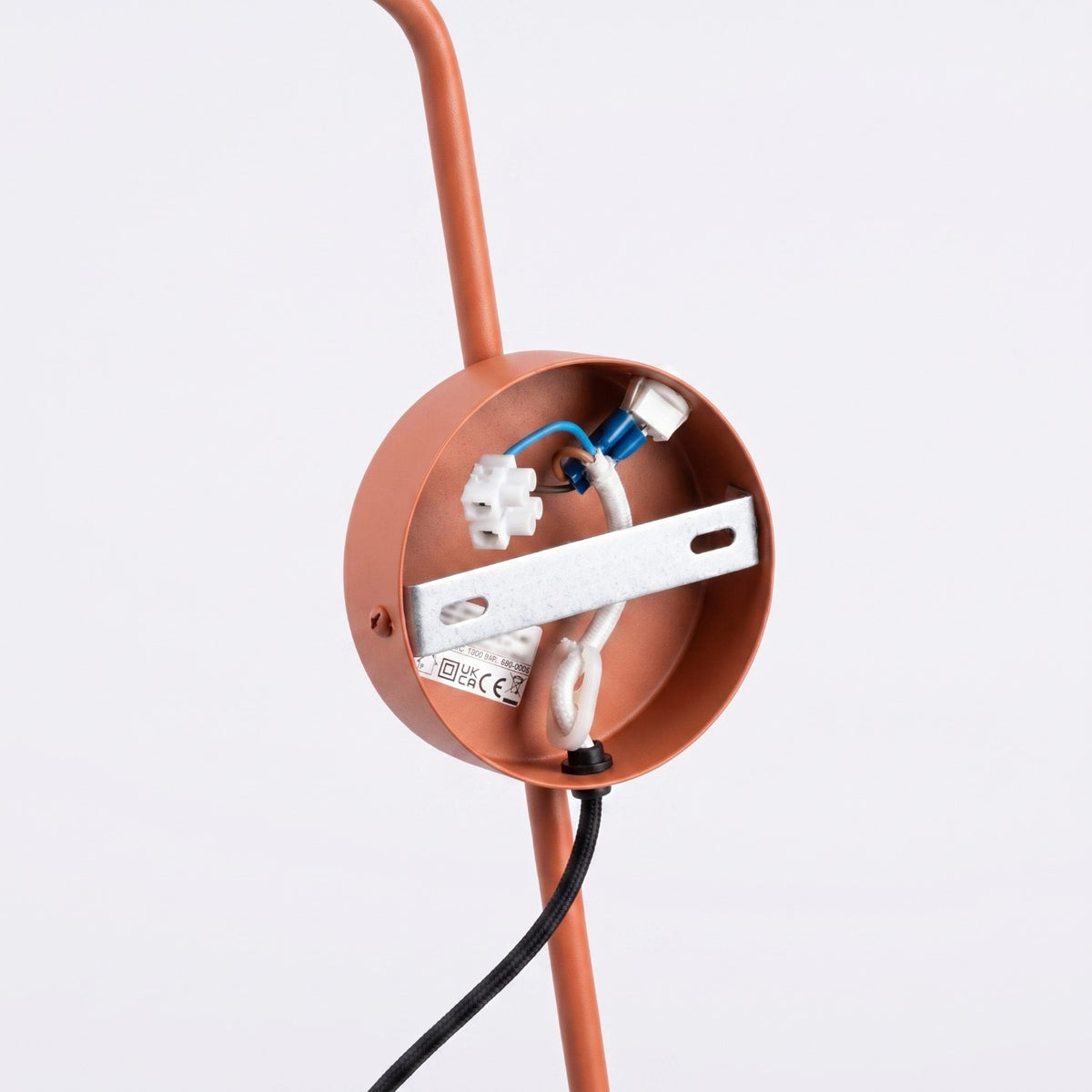 Wall lamp NOX 1 red ochre with a switch