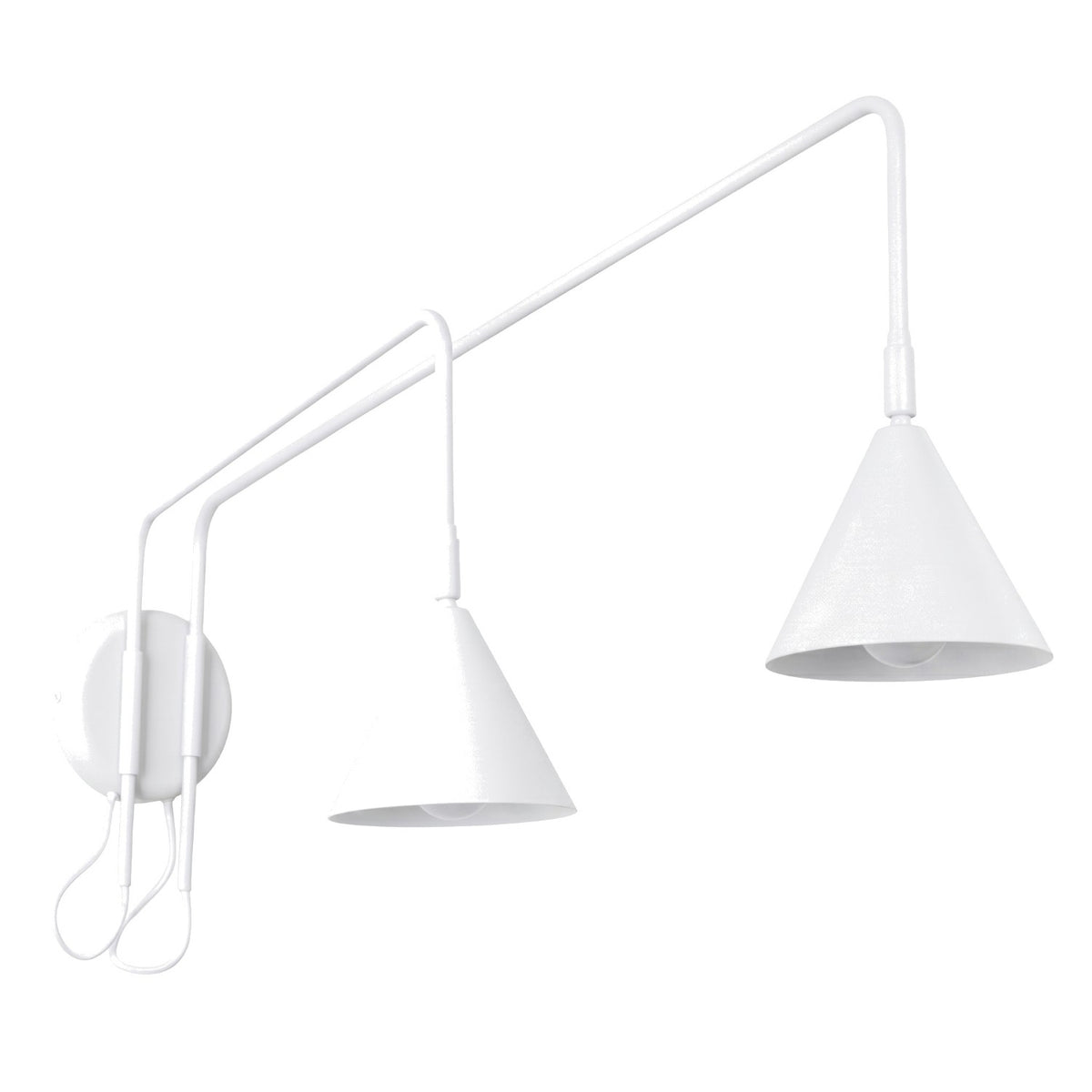 Wall lamp NOX 2 white with a switch