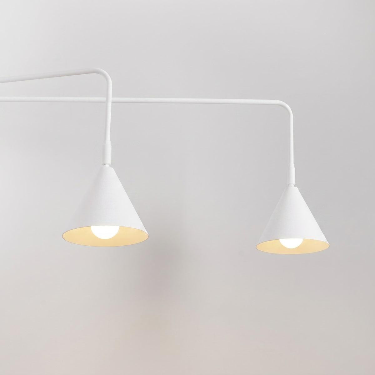 Wall lamp NOX 2 white with a switch