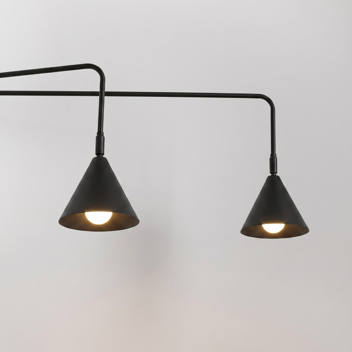 Wall lamp NOX 2 black with a switch