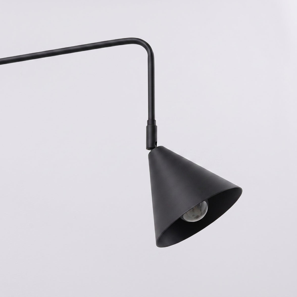 Wall lamp NOX 2 black with a switch