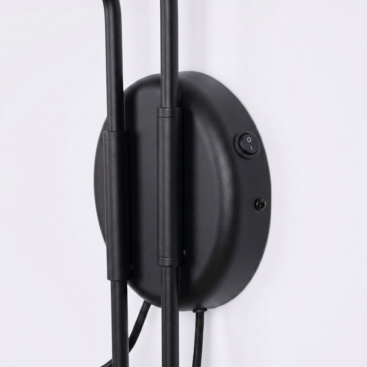 Wall lamp NOX 2 black with a switch