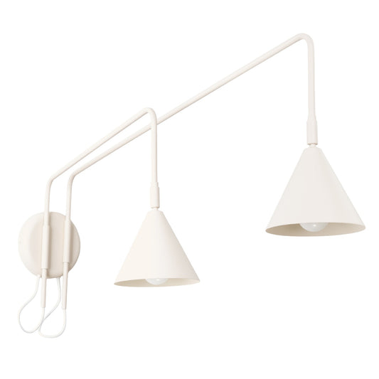 Wall lamp NOX 2 beige with a switch