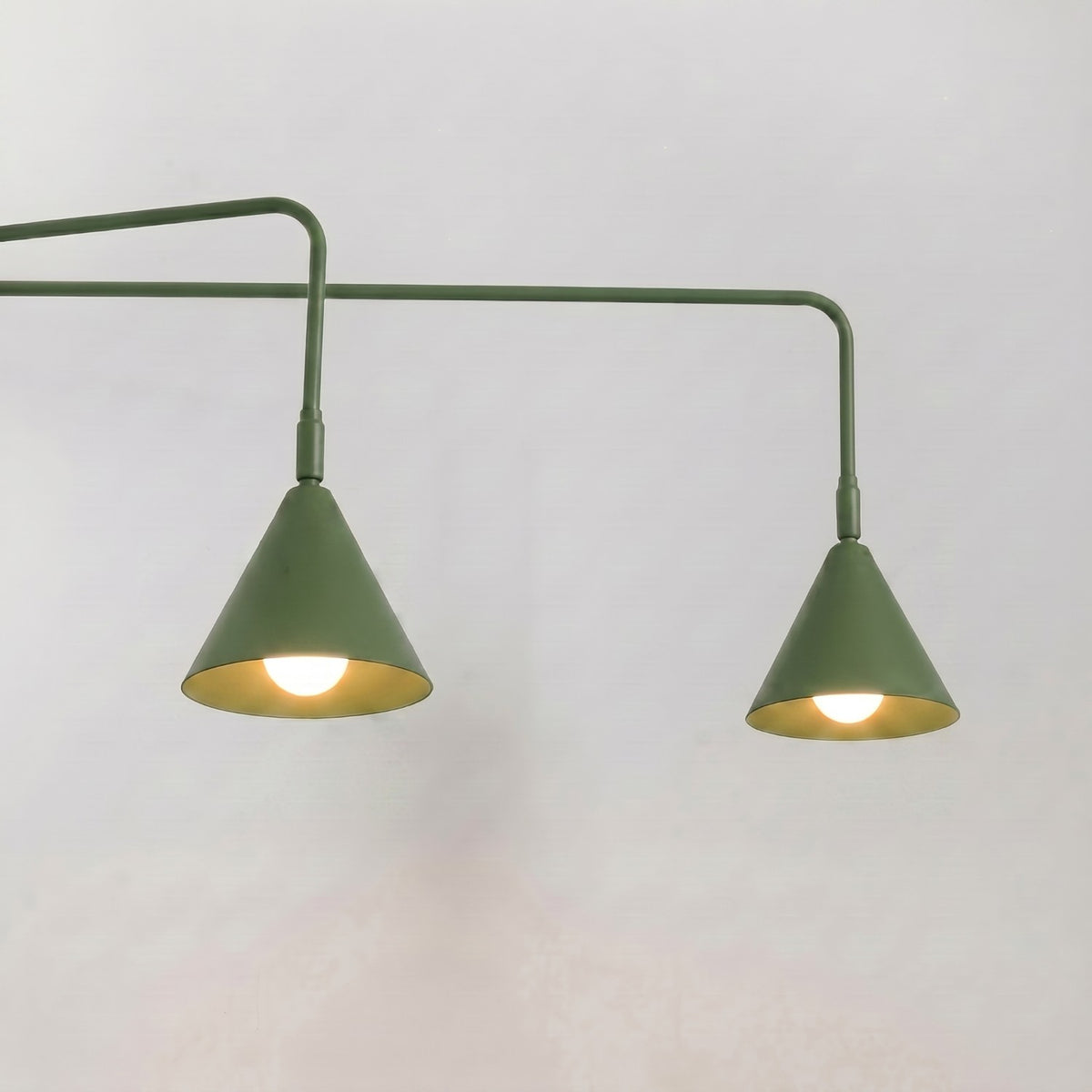 Wall lamp NOX 2 olive green with a switch