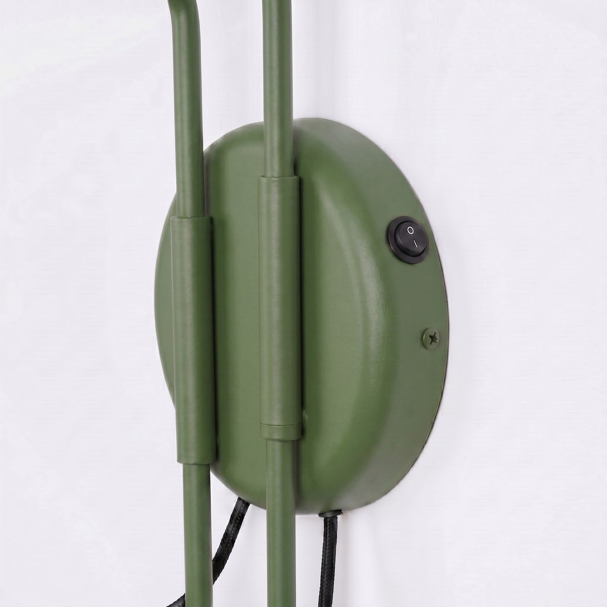 Wall lamp NOX 2 olive green with a switch
