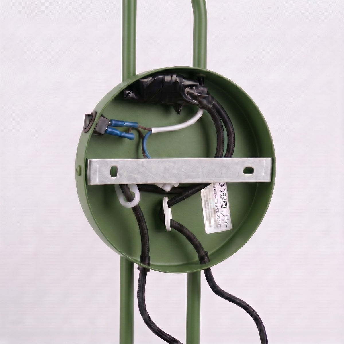 Wall lamp NOX 2 olive green with a switch