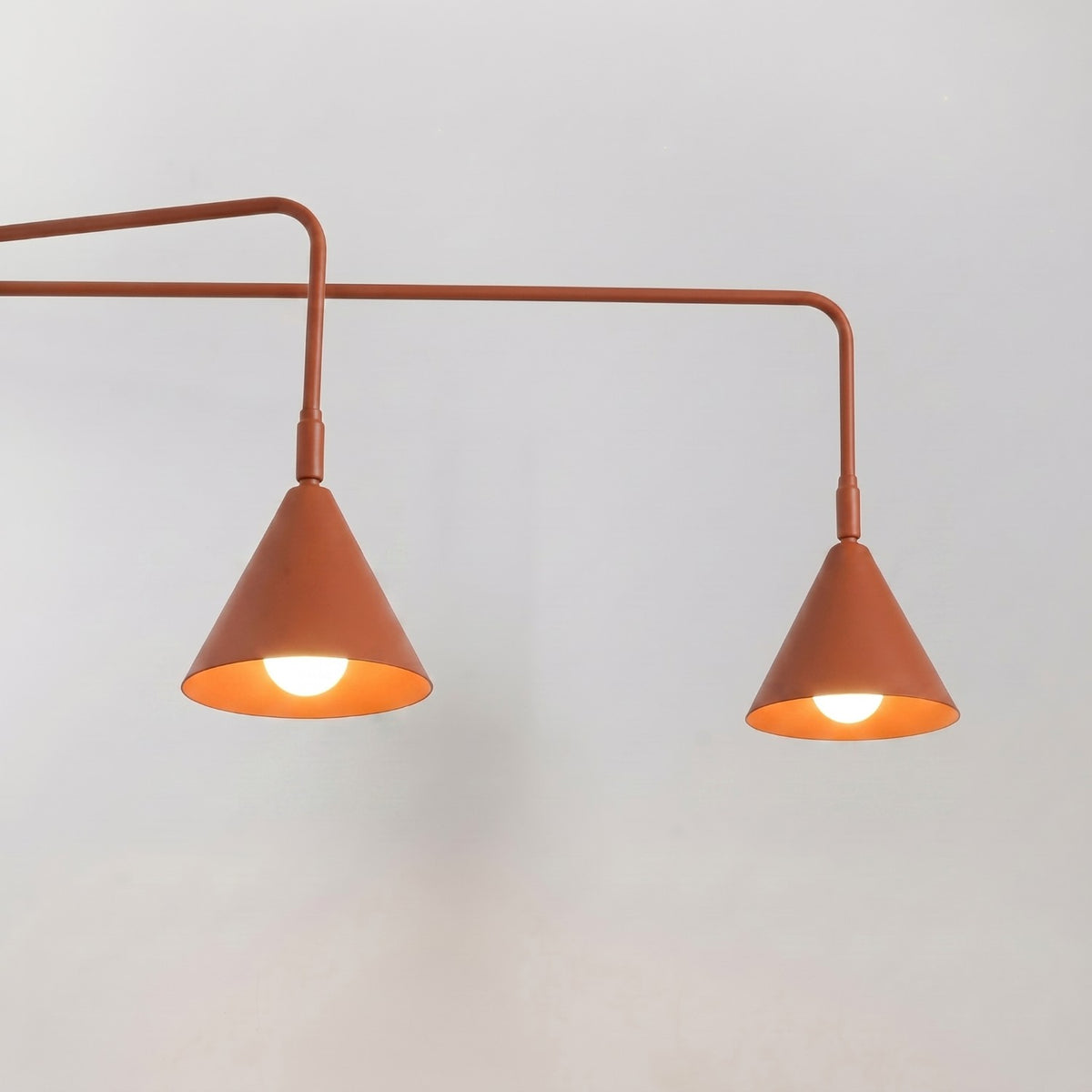 Wall lamp NOX 2 red ochre with a switch