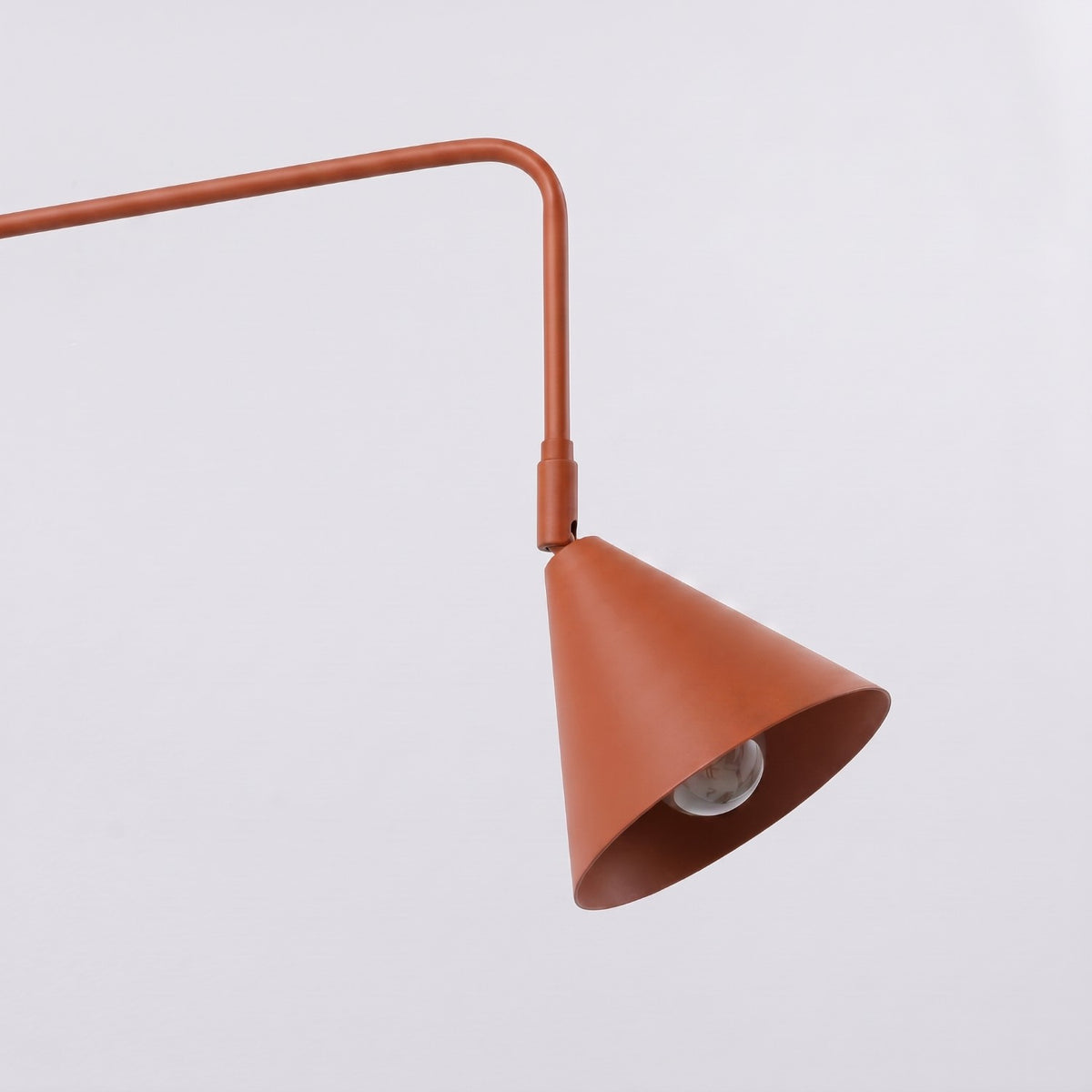 Wall lamp NOX 2 red ochre with a switch