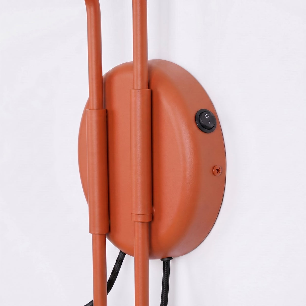 Wall lamp NOX 2 red ochre with a switch