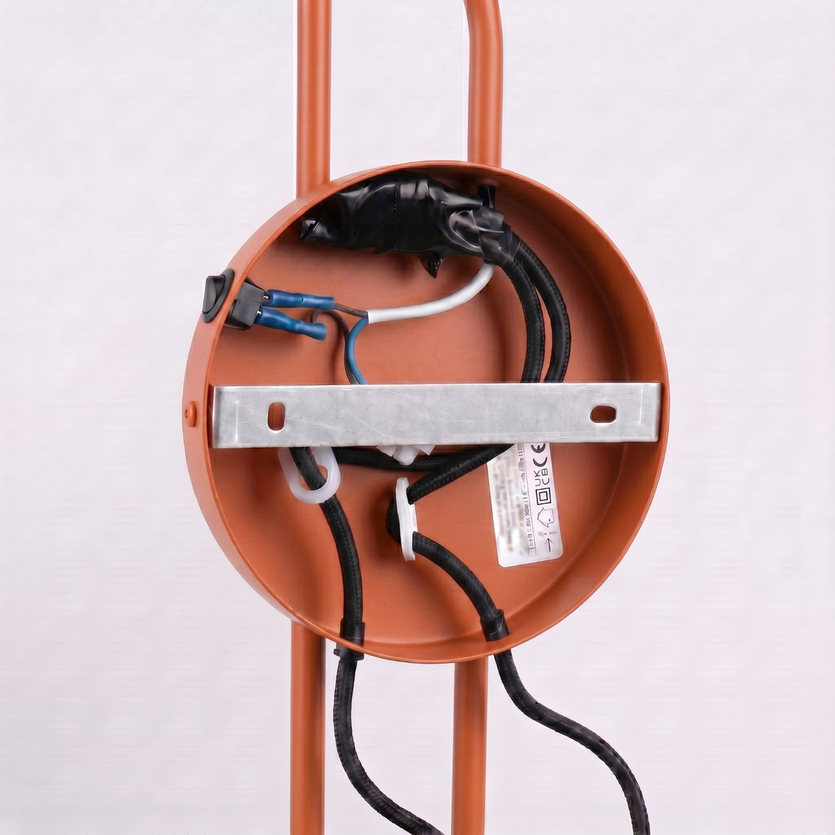 Wall lamp NOX 2 red ochre with a switch