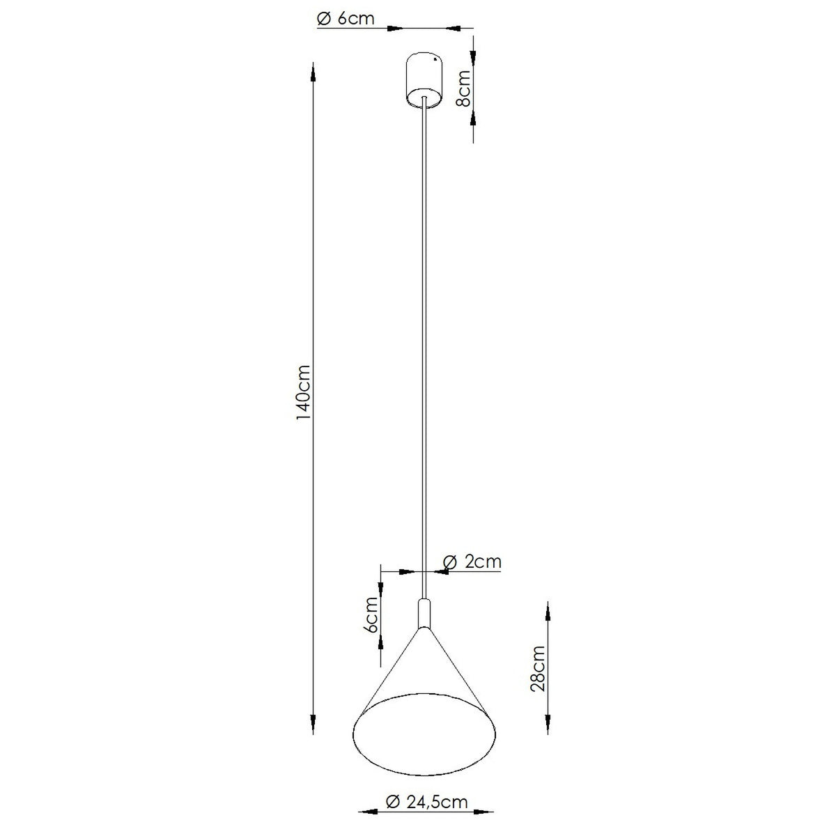 Pendant lamp NOX 25 white