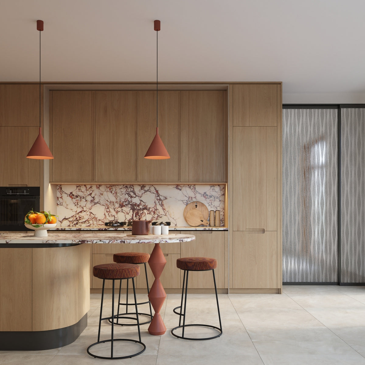 Pendant lamp NOX 25 red ochre