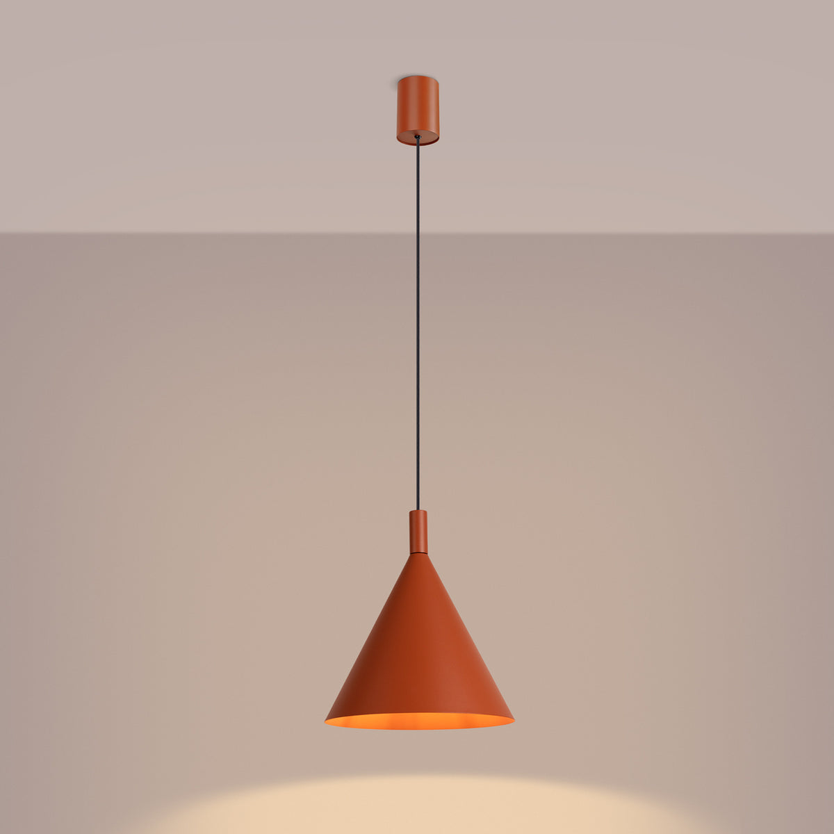Pendant lamp NOX 25 red ochre