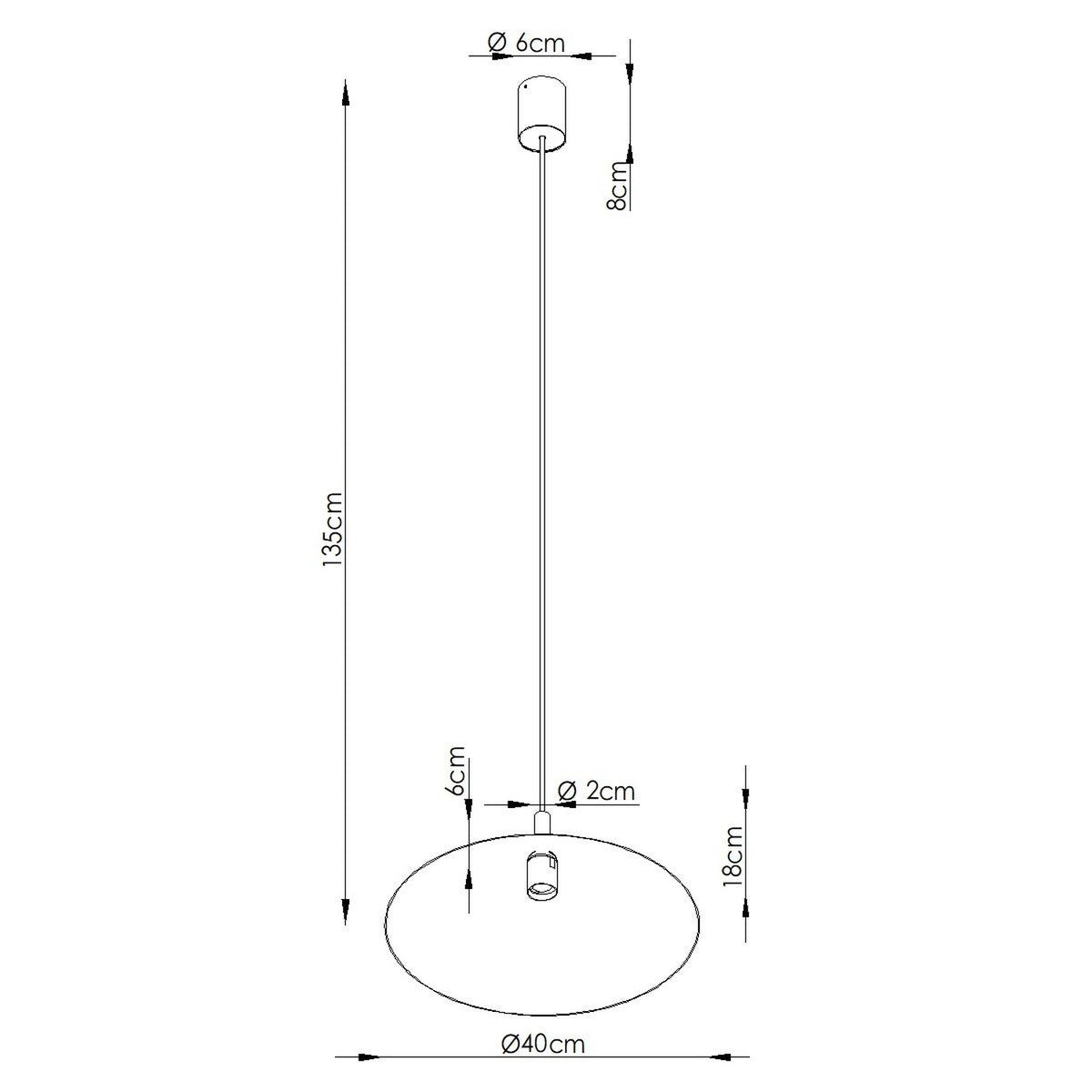 Pendant lamp NOX 40 beige