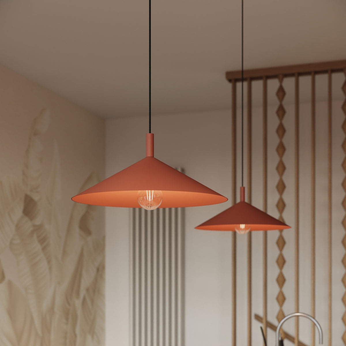 Pendant lamp NOX 40 red ochre