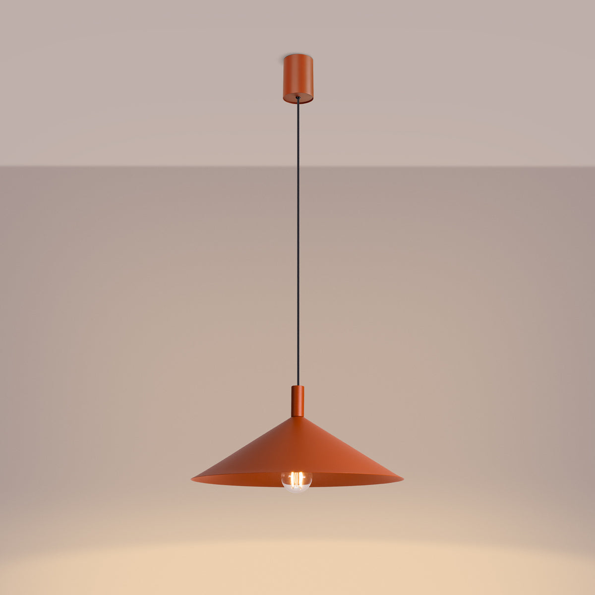 Pendant lamp NOX 40 red ochre