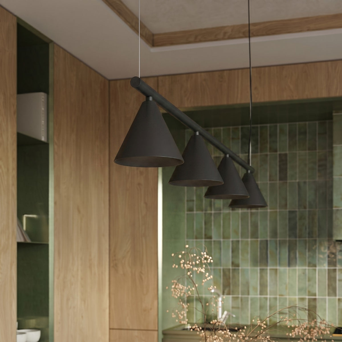 Chandelier NOX 4L black