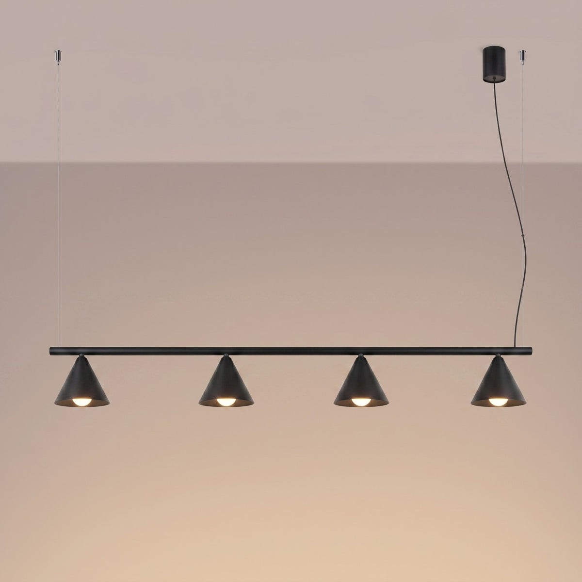 Chandelier NOX 4L black