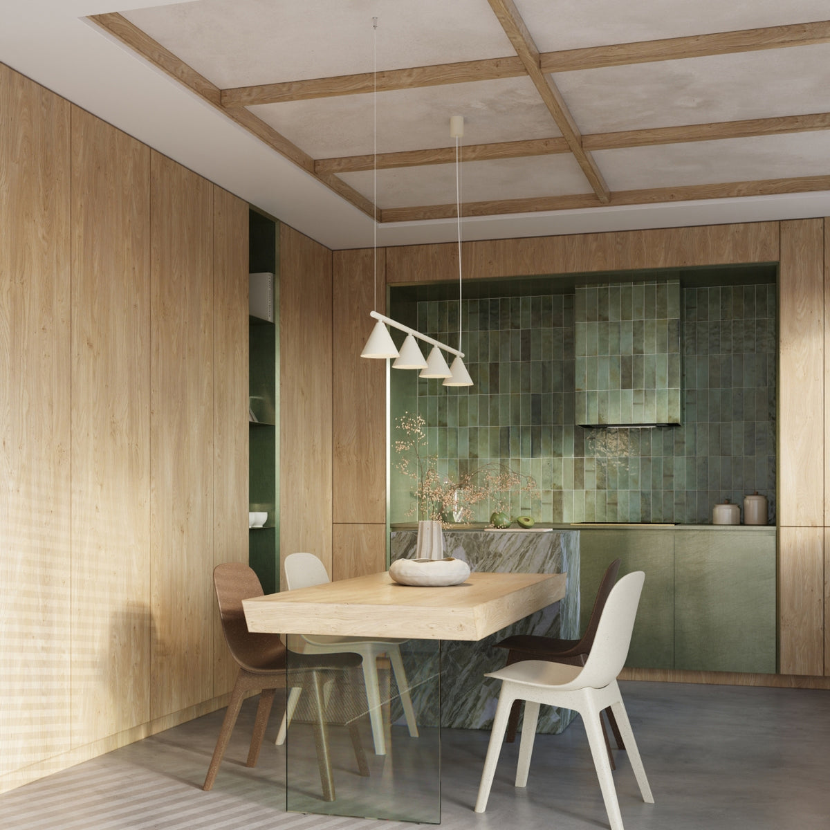 Chandelier NOX 4L beige