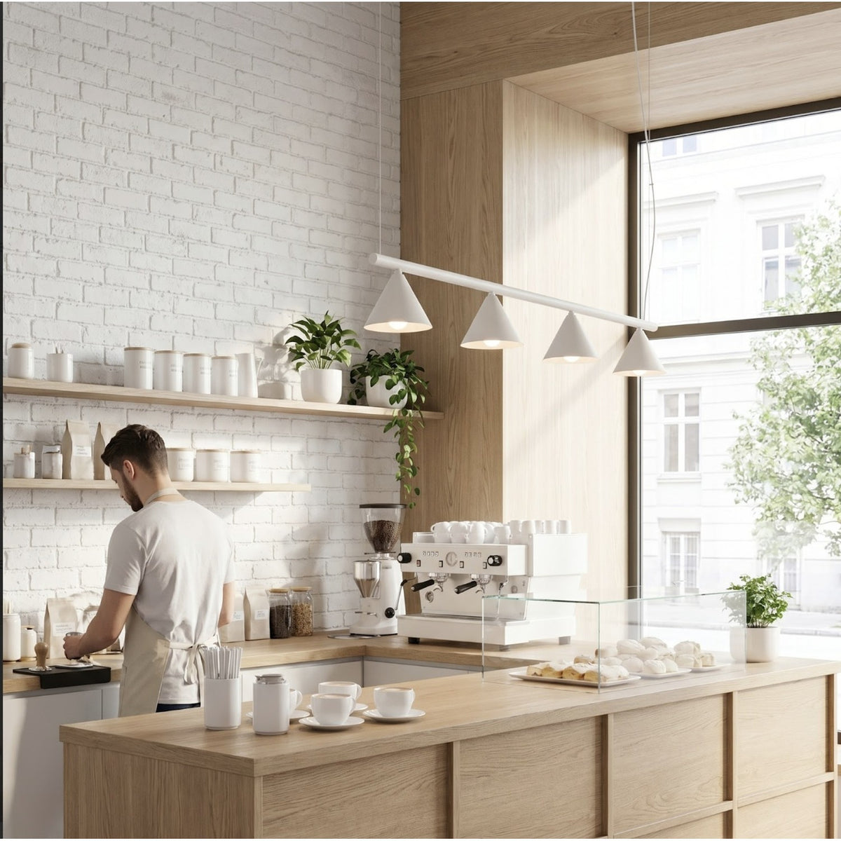 Chandelier NOX 4L beige