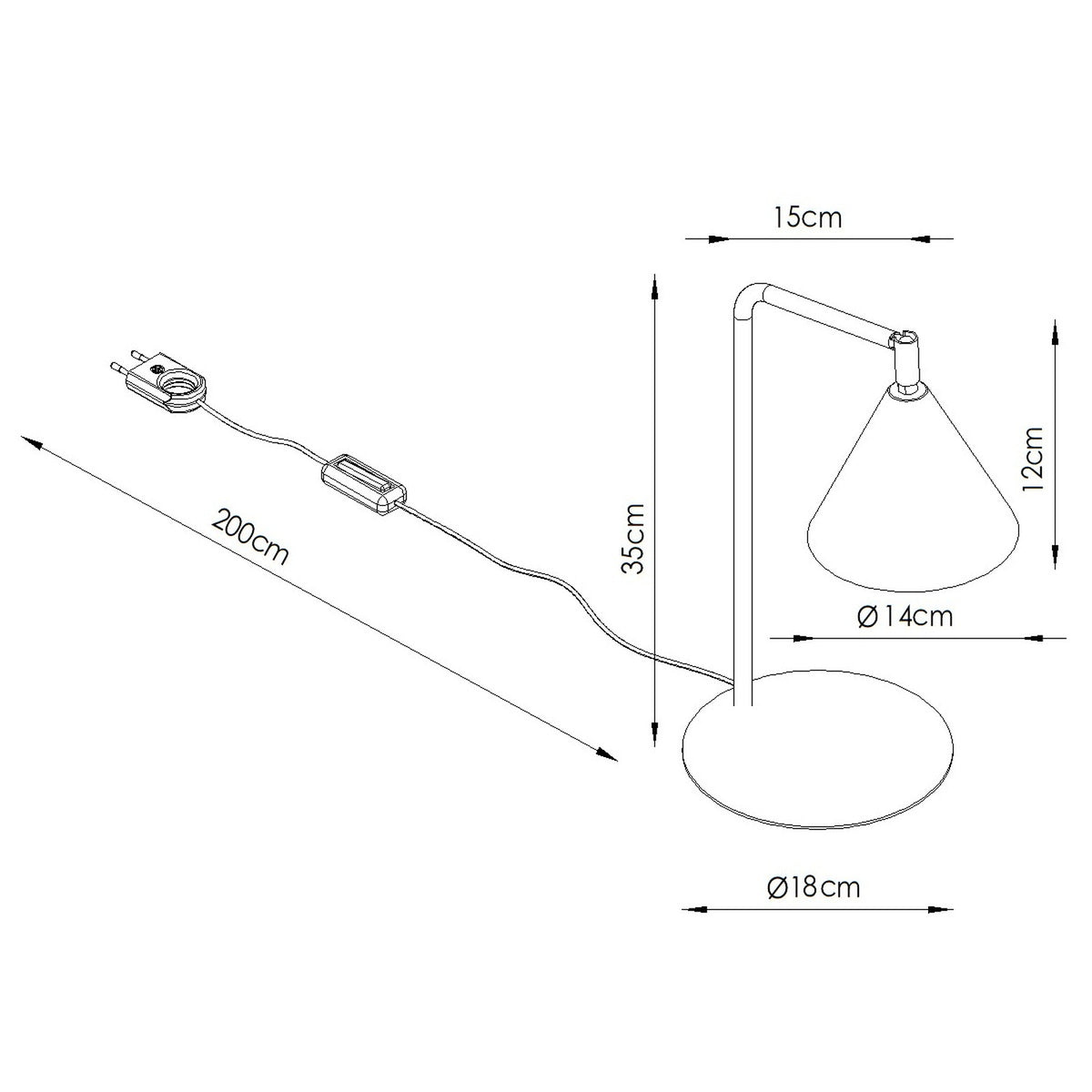Table lamp NOX black