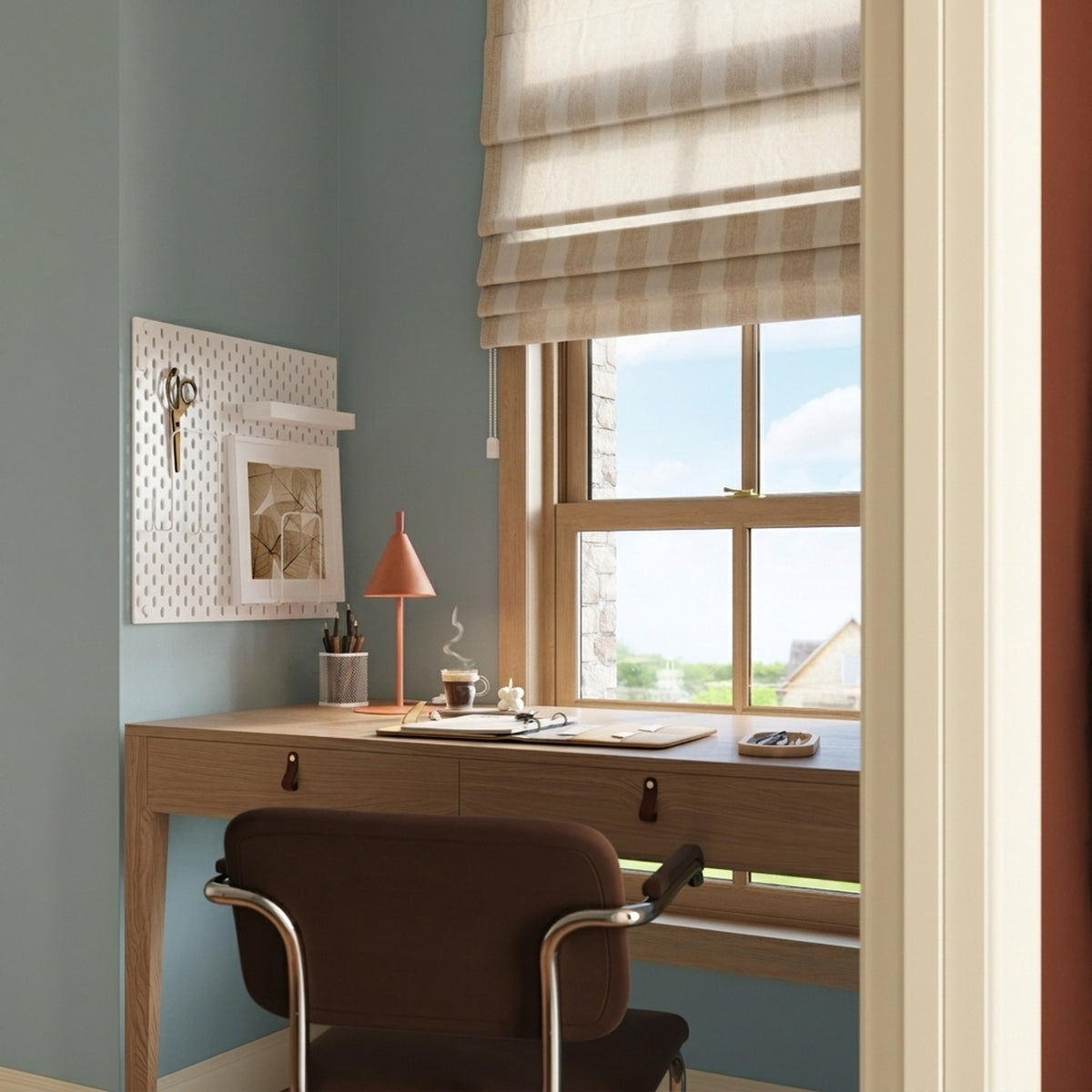 Table lamp NOX red ochre
