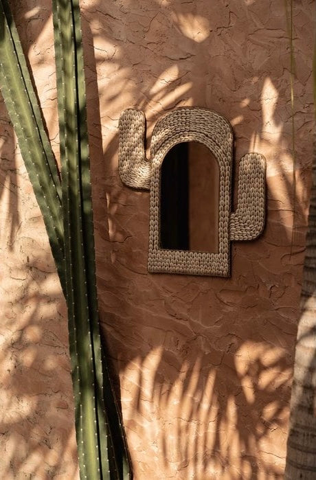 The Cactus Shell Mirror - White