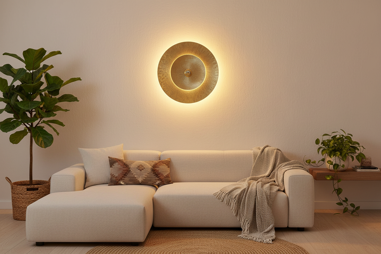 The Double Full Moon Wall Lamp - Brass - M